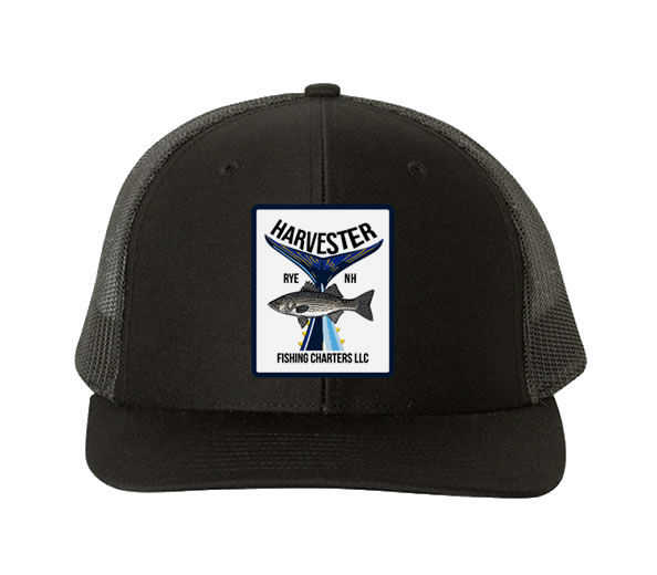 Harvester Fishing Charters - Black on Black Hat