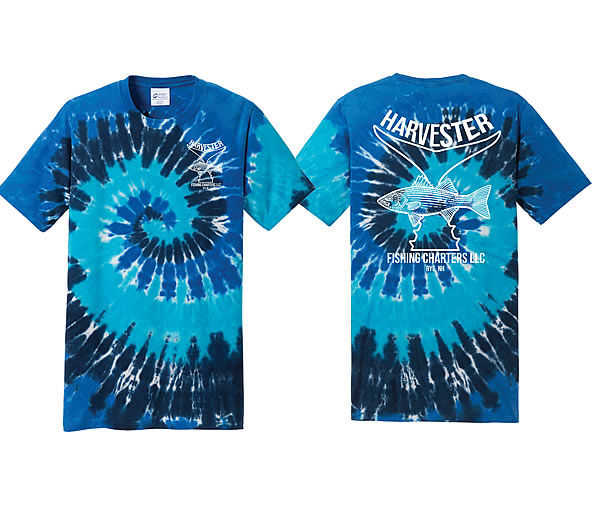 Harvester Fishing Charters - Ocean Wave Tie-Dye Shirt